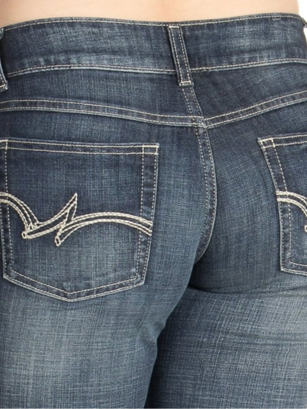 Wrangler Women Jeans Straight Leg Size 9 Western Cowgirl 9/36 Blue Dark Wash
